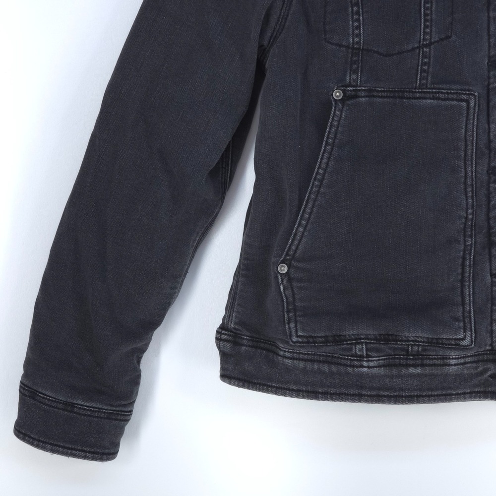 Carhartt Sherpa-Lined Duck Denim Jacket Womens Small 104424/BLK Black Chore Coat - Picture 4 of 16